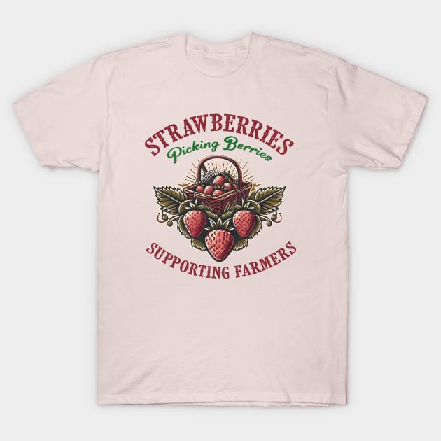 Strawberry Picking T-Shirt by WolfeTEES